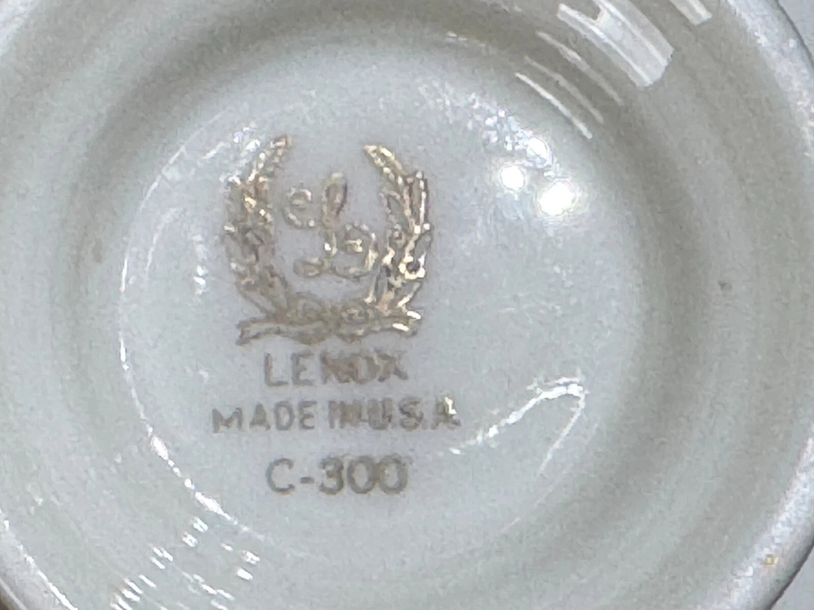 Vintage Lenox Monticello C-300 Footed Cup | Older Green Mark | Fine American Porcelain | Estate Collection